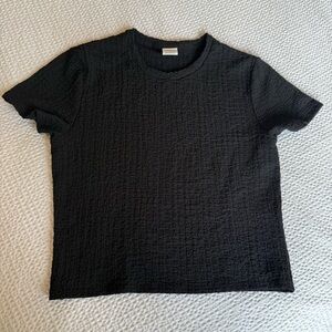 EUC Abercrombie & Fitch Textured Baby Tee | Sz L | black